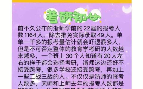 学前教育适不适合考研