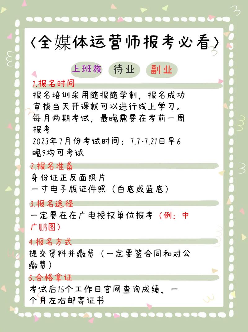 全媒体运营师都考什么