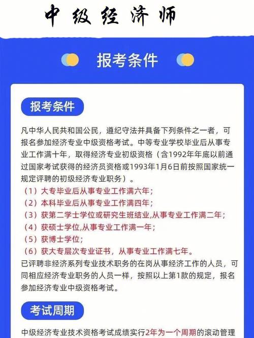 北京经济师中级报名条件