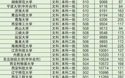500分左右的文科好大学(中外合作大学排名一览表)