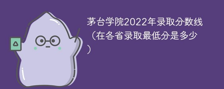 茅台学院2022年各省录取分数线一览表「最低分+最低位次+省控线」插图