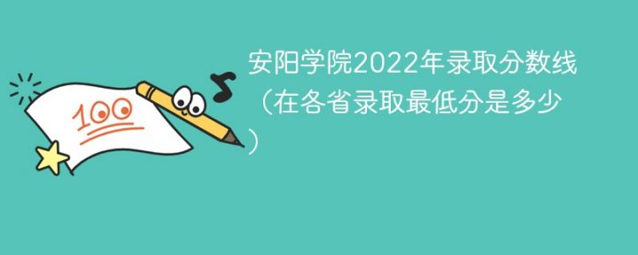 安阳学院2022年各省录取分数线一览表「最低分+最低位次+省控线」插图