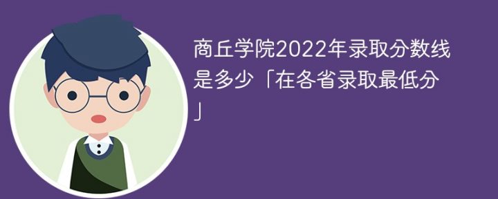 商丘学院2022年各省录取分数线一览表「最低分+最低位次+省控线」插图